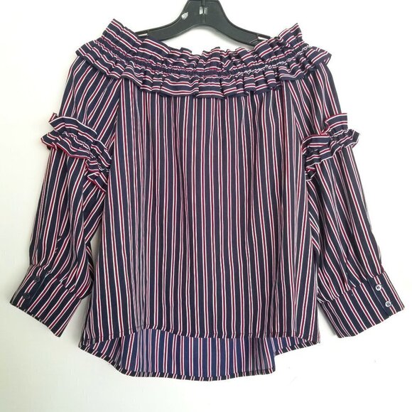 Collective Concepts Off The Shoulder Ruffle Top Sm - Picture 1 of 8